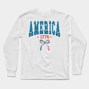 America 1776 independence day 4th of July retro Long Sleeve T-Shirt